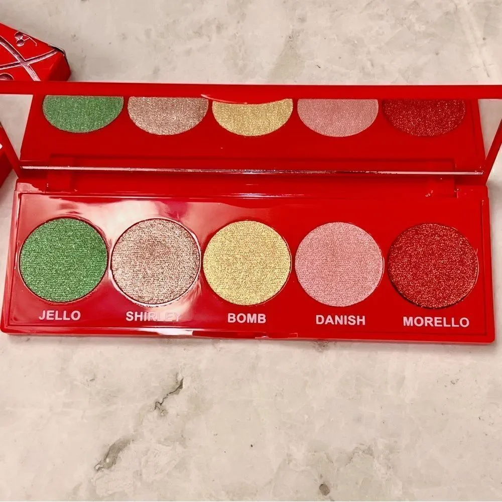 Lime Crime WET CHERRY WILD METALLICS EYE & FACE PALETTE EYESHADOW NIB NEW